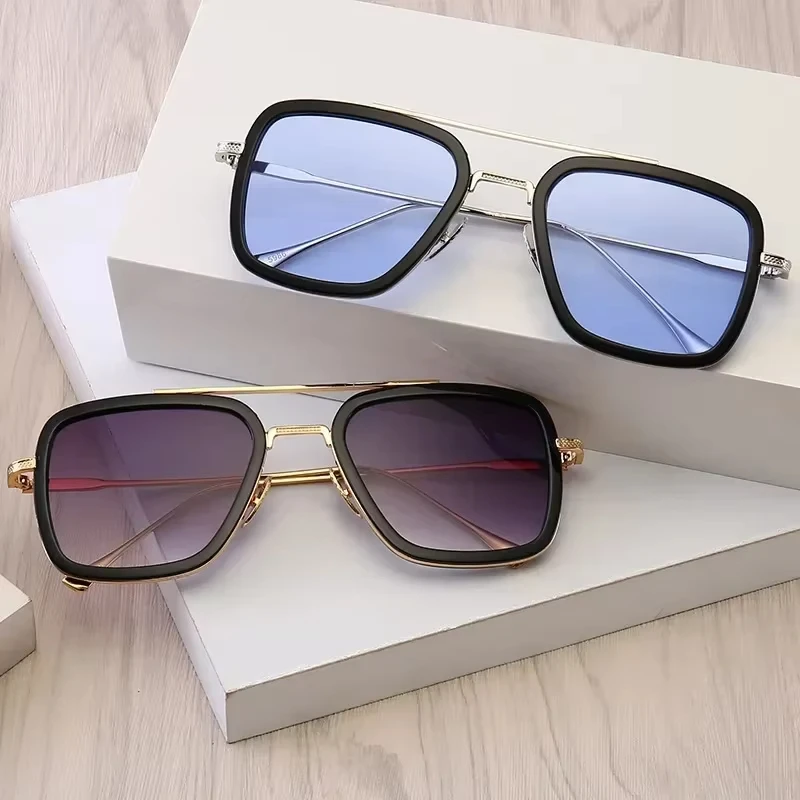 Sunglasses Uv400 - Fashion Steampunk Men Sunglasses Man Sun