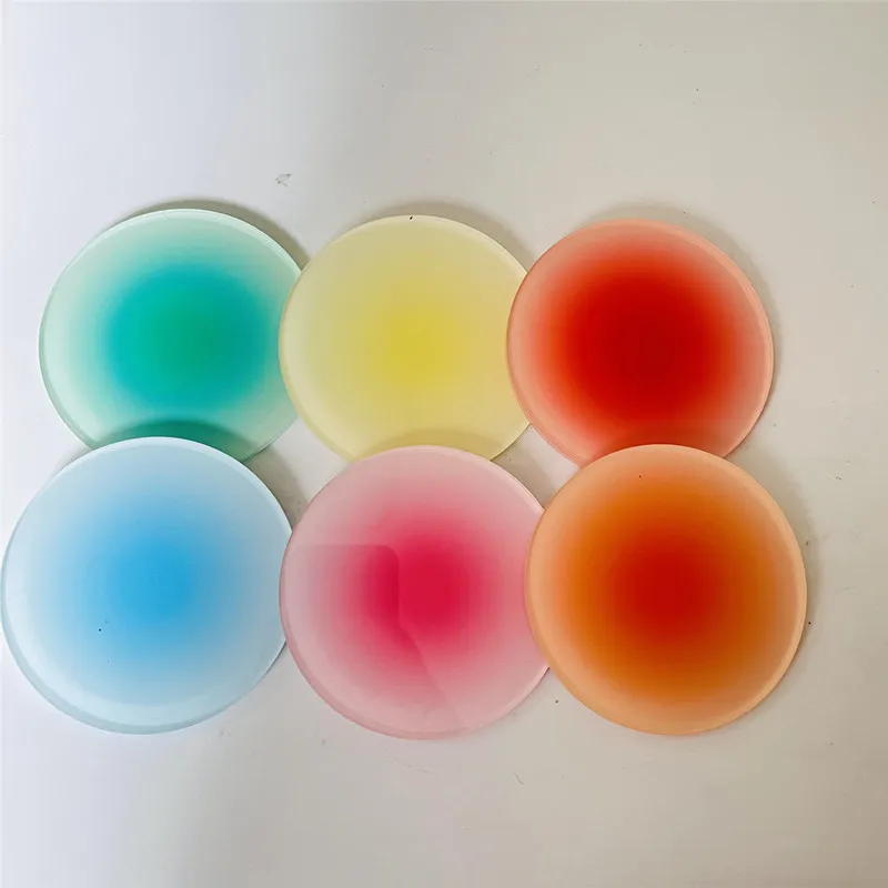 3/6pcs Ins Colour Gradient Acr - Marble Coaster Set recension och pris
