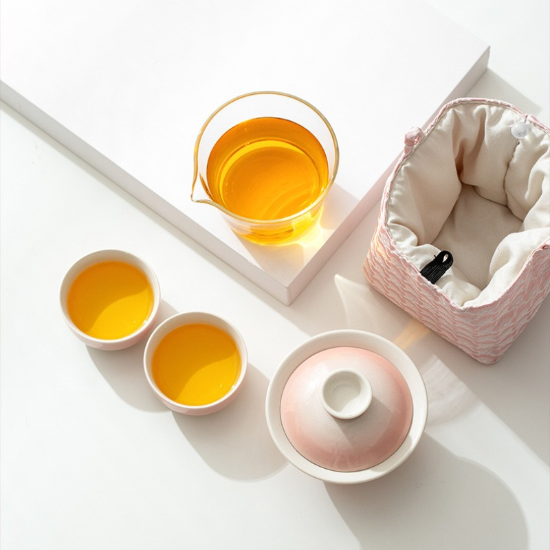 Gradient Ash Glaze Ceramic Tea - Travel Luggage Set recension och pris