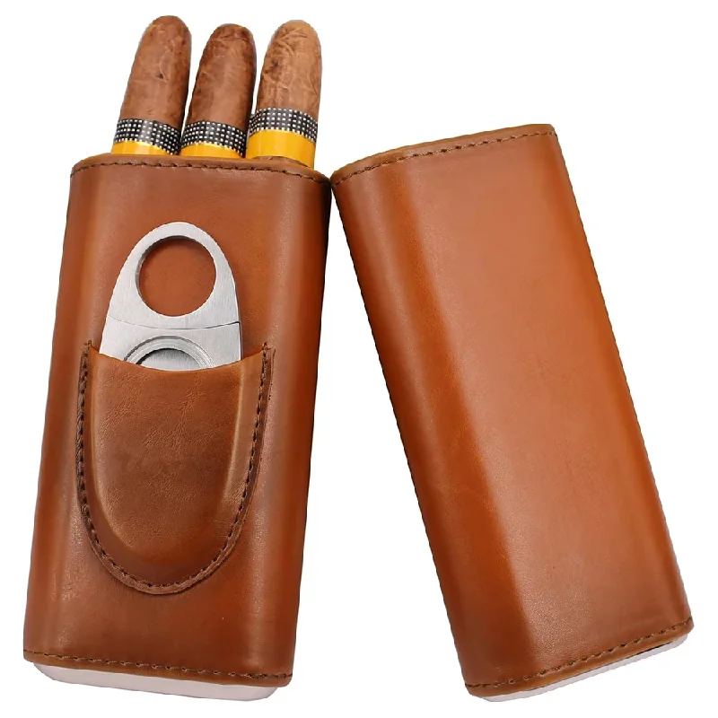 3-Finger Leather Case with Cig - Premium Cigar Case recension och pris