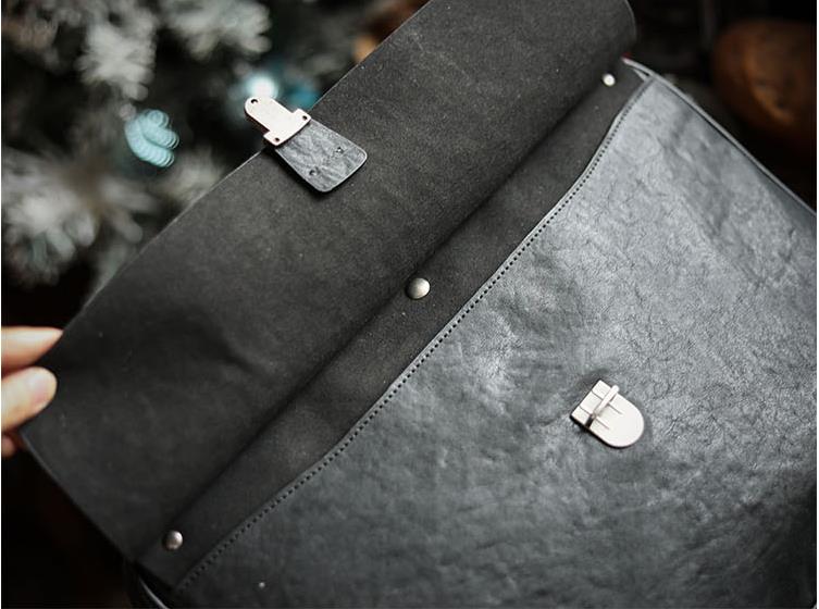 LuxurySoft Black Genuine Leath - Leather Briefcase recension och pris