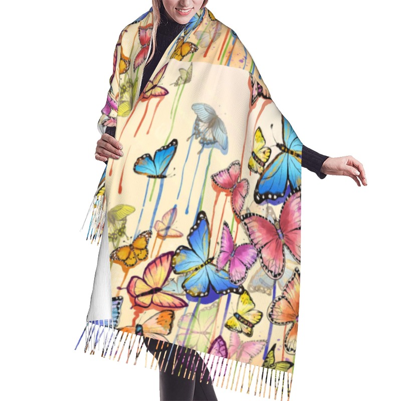 Retro Butterfly Winter Cashmer - Cashmere Scarf recension och pris