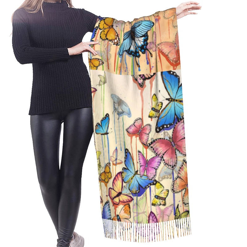 Retro Butterfly Winter Cashmer - Cashmere Scarf recension och pris