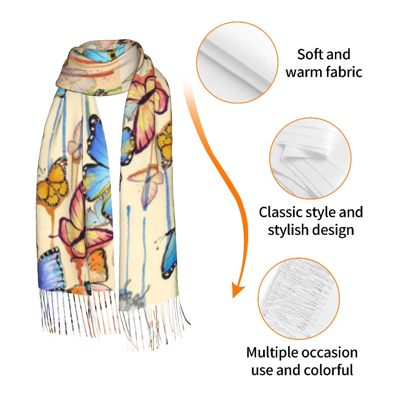 Retro Butterfly Winter Cashmer - Cashmere Scarf recension och pris
