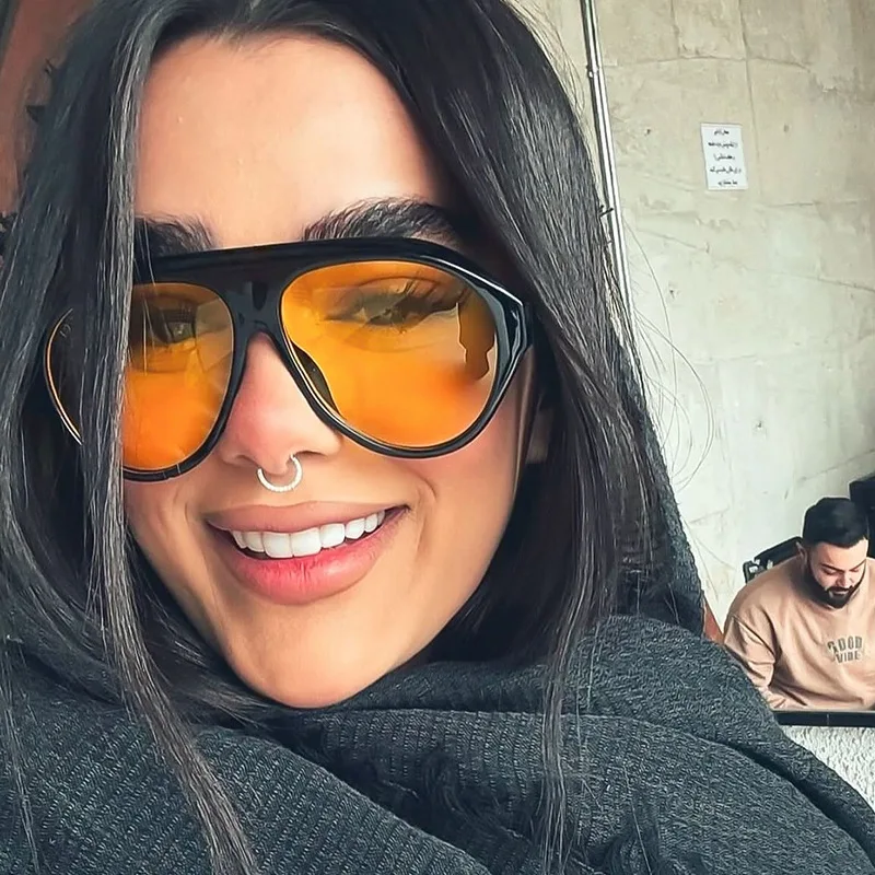 Fashion Oversized Pilot Sungla - Sunglasses Uv400 recension och pris