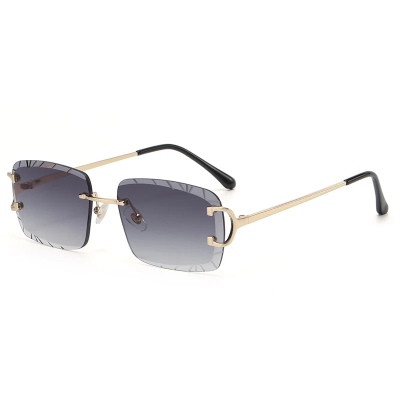 Fashion Square Rimless Glasses - Sunglasses Uv400 recension och pris