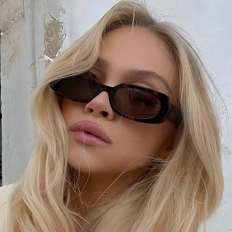 1pcs Light Luxury Rectangle Su - Sunglasses Uv400 recension och pris